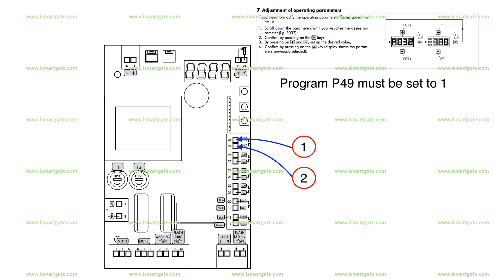 Wiring diagram for DEA NET230N -Control Panel-